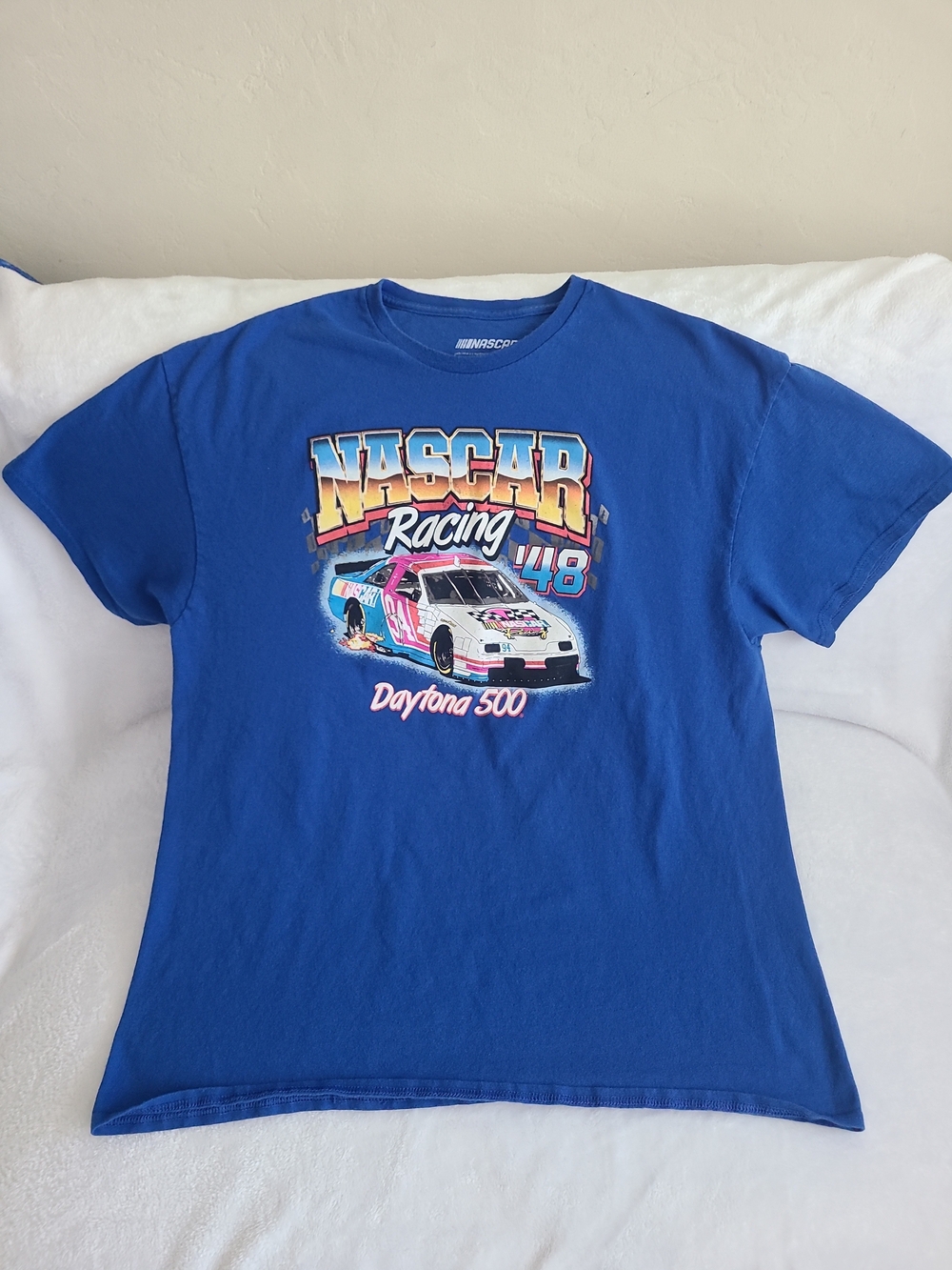 Nascar Blue Men's XL Racing '48 Daytona 500 Graphic Tee Short Sleeve - Picture 2 of 7